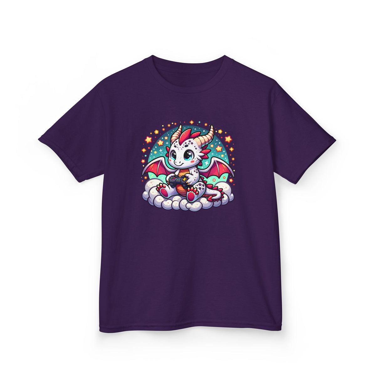 Baby Dragon Playing Video Games Youth T-Shirt