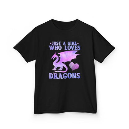 Just a Girl Who Loves Dragons Girls T-Shirt
