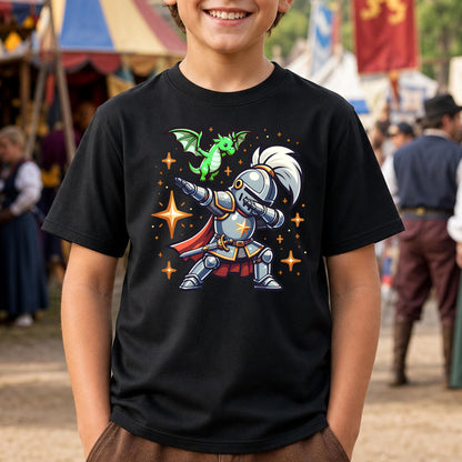Dabbing Knight and Dragon Youth T-Shirt