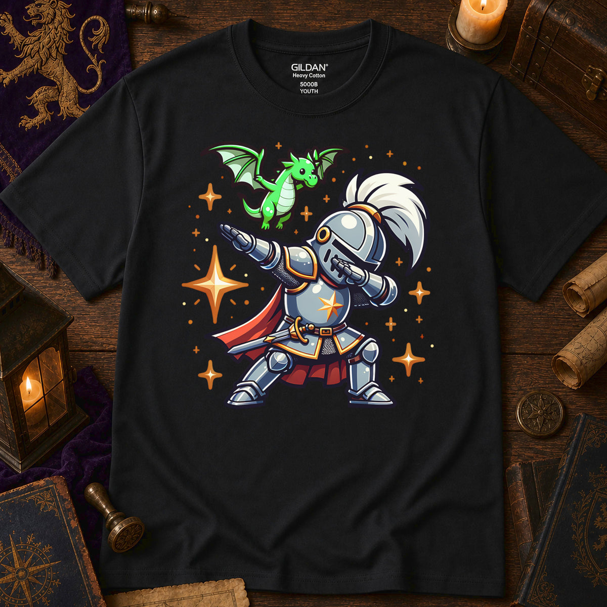 Dabbing Knight and Dragon Youth T-Shirt