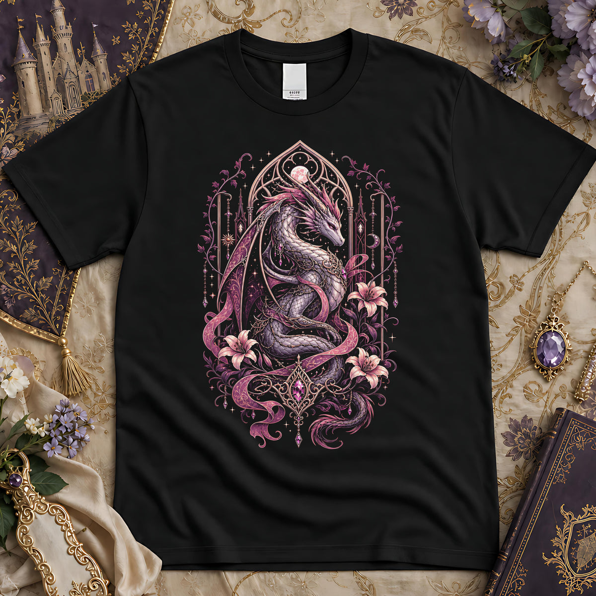 Dragon and Flowers Women's T-Shirt