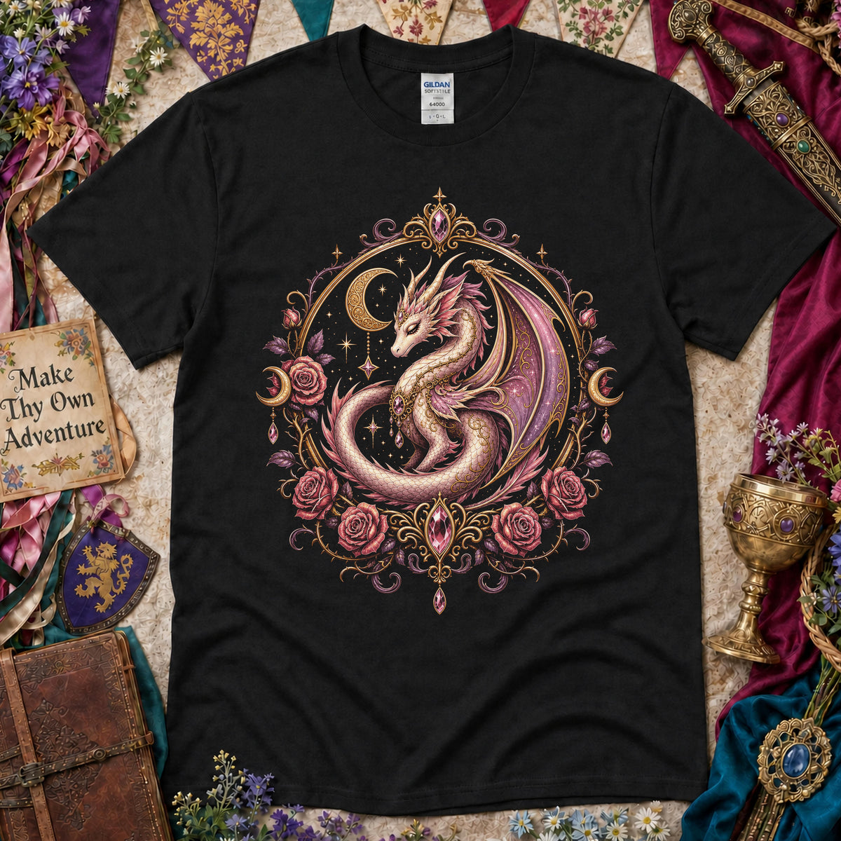Dragon and Roses Women's T-Shirt