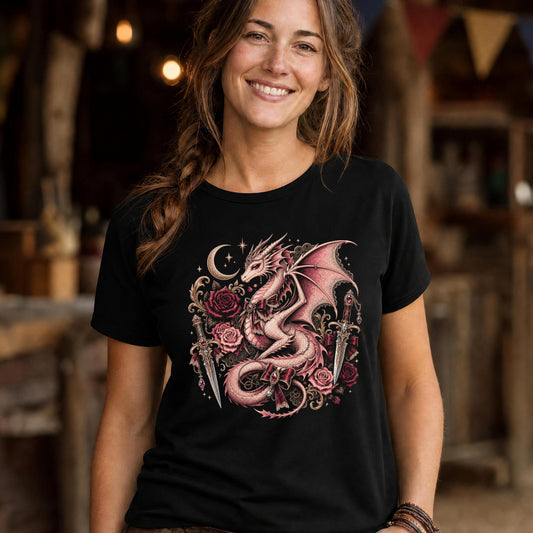 Dragon and Roses Women's T-Shirt