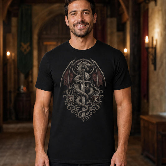 Dragon Sword Heraldry T-Shirt