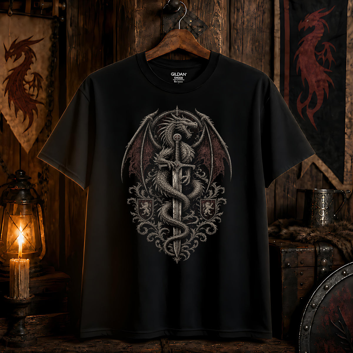 Dragon Sword Heraldry T-Shirt