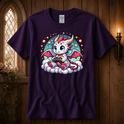 Baby Dragon Playing Video Games Youth T-Shirt