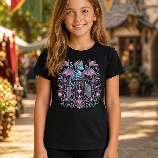 Dragon Queen Castle Girl's T-Shirt