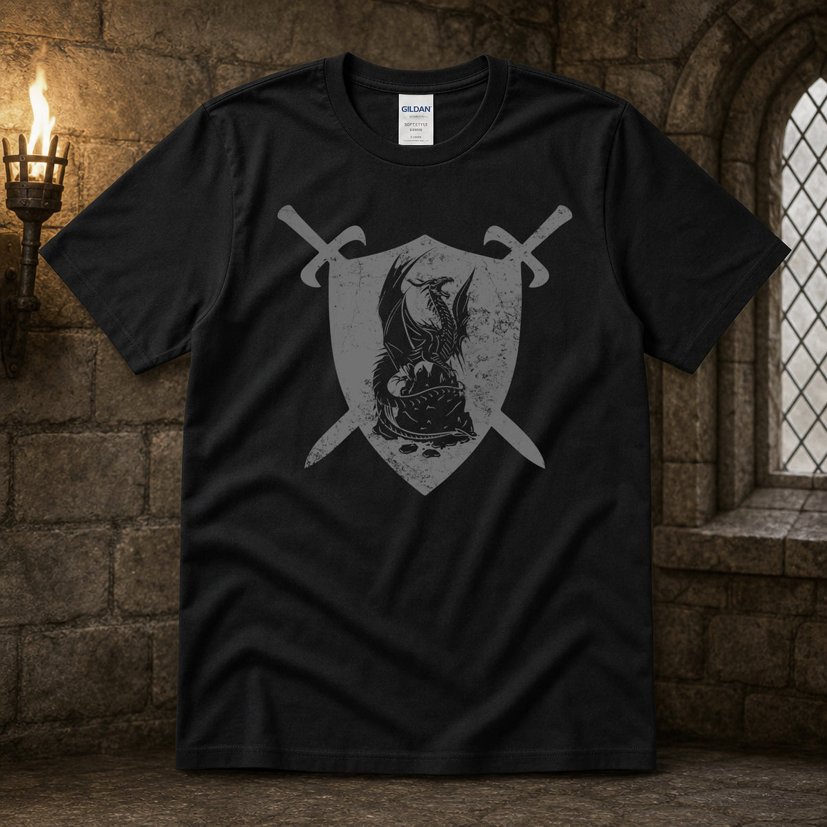 Dragon Swords Shield T-Shirt