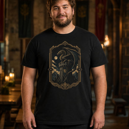 Dragon on Castle Parapet T-Shirt