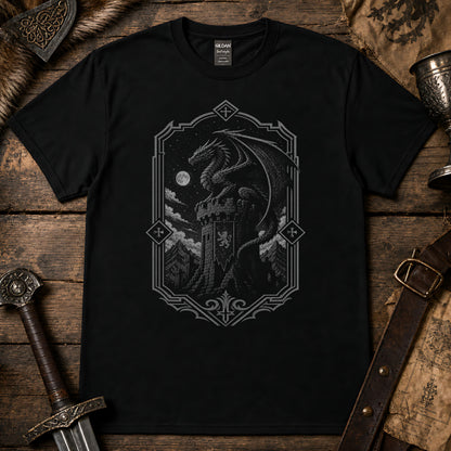 Dragon on Castle Parapet T-Shirt