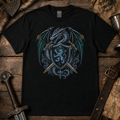 Dragon Swords Shield Heraldry T-Shirt