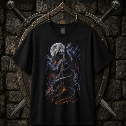 Dragon Fantasy Castle Tower T-Shirt
