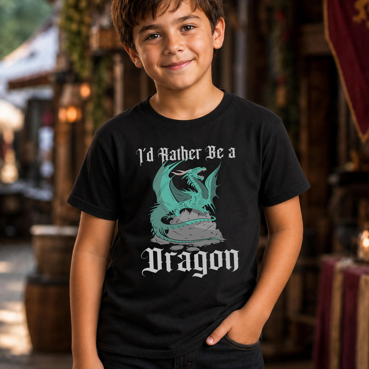 I'd Rather Be a Dragon Youth T-Shirt