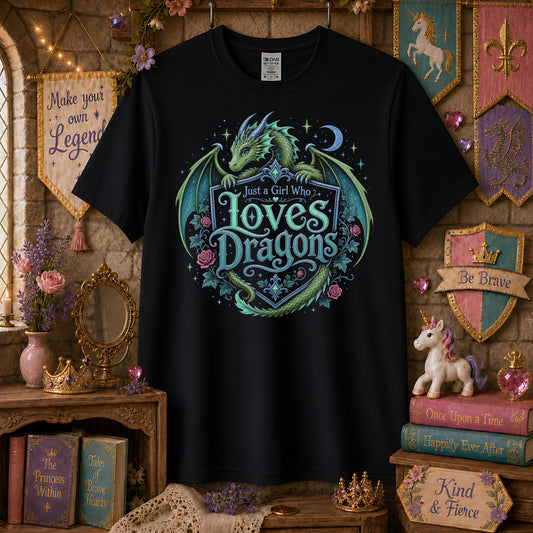 Just a Girl Who Loves Dragons Youth T-Shirt