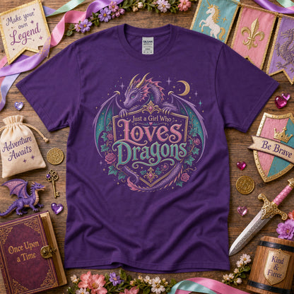 Just a Girl Who Loves Dragons Youth T-Shirt