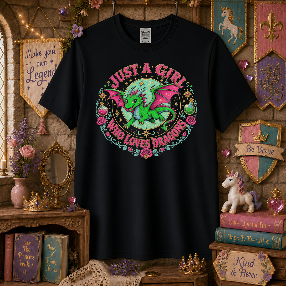 Just a Girl Who Loves Dragons Youth T-Shirt