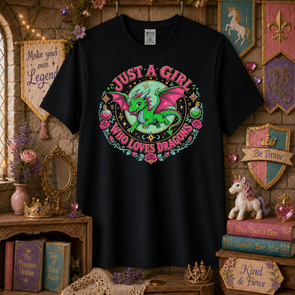 Just a Girl Who Loves Dragons Youth T-Shirt