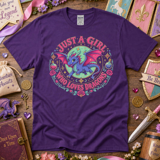 Just a Girl Who Loves Dragons Youth T-Shirt